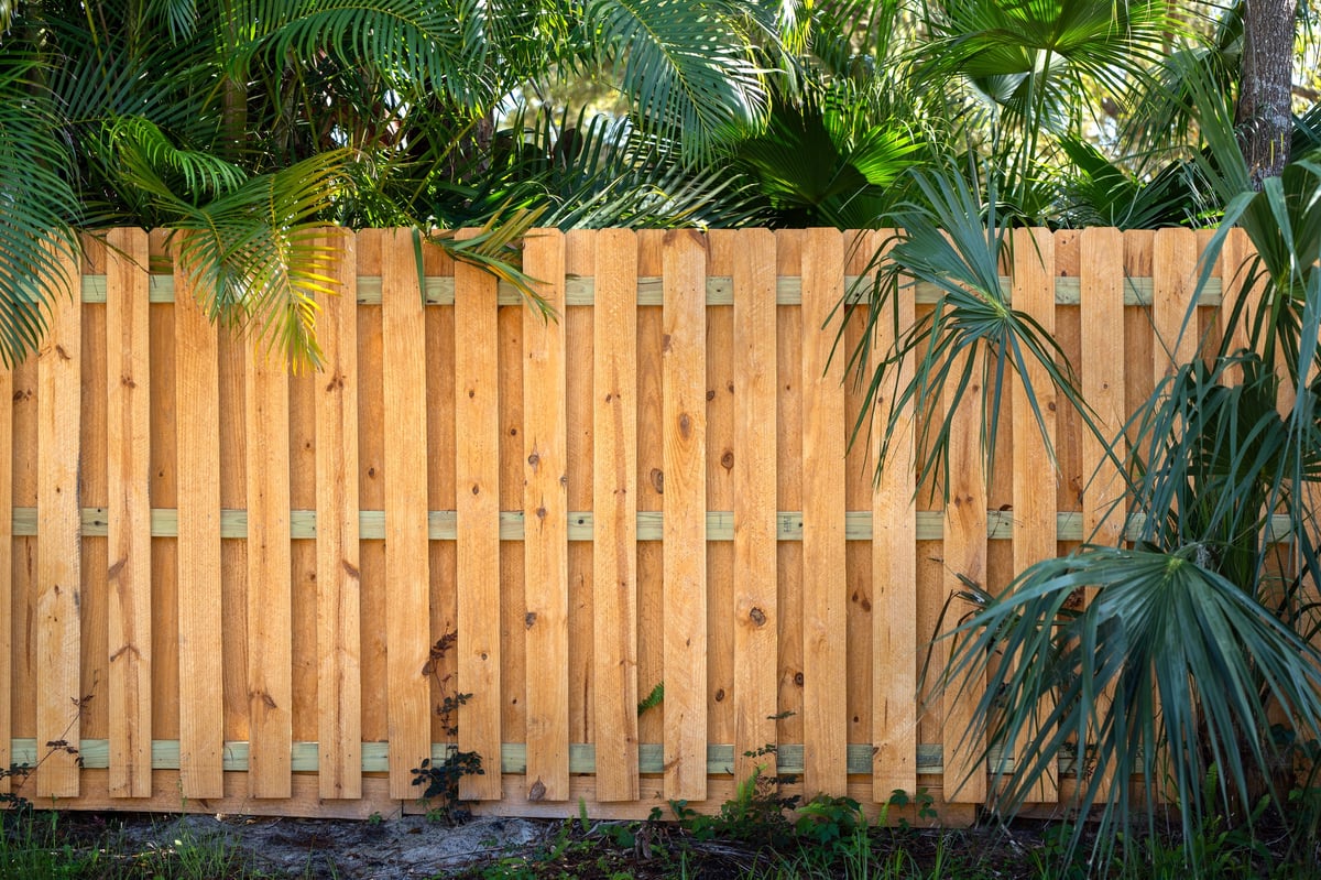 Wooden fence backyard privacy